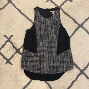 Black white gray shell tweed banana republic size 6